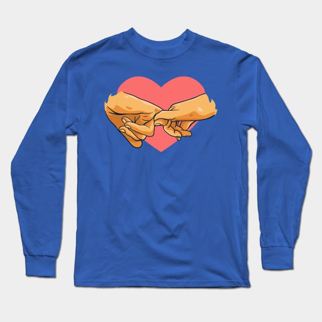 I promise you pinky promise heart Long Sleeve T-Shirt by Mako Design 